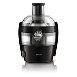 Philips HR1832/00 Viva Collection Entsafter 500 W, kompaktes Design, 1,5 L in einem Durchgang, schnelle Reinigung, schwarz